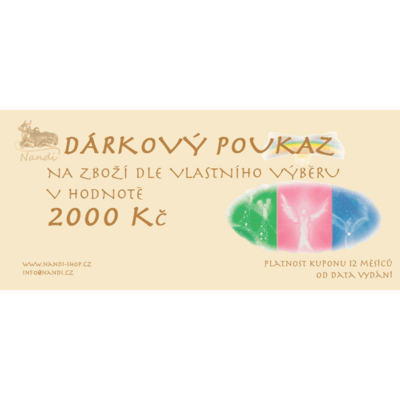 Dárkový poukaz v hodnotě 2000 Kč
