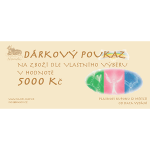 Dárkový poukaz v hodnotě 5000 Kč