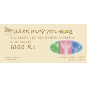 Dárkový poukaz v hodnotě 1000 Kč