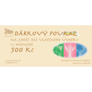 Dárkový poukaz v hodnotě 500 Kč