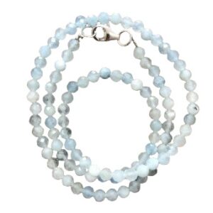 Akvamarín náhrdelník 45 cm