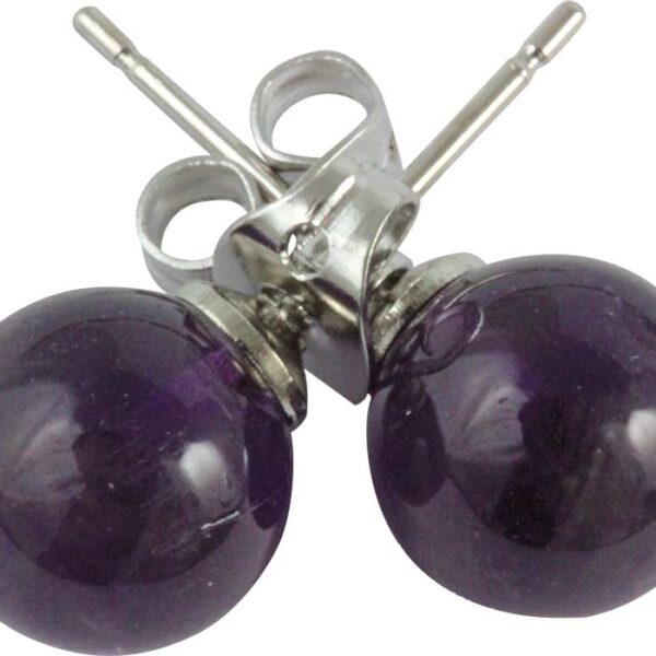 Náušnice Ametyst 8 mm