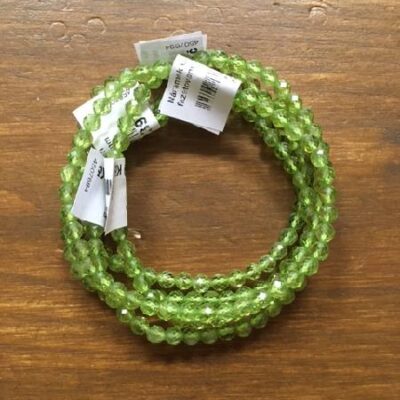 Náramek Olivín, 4 mm