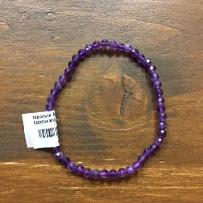 Náramek Ametyst, 4 mm
