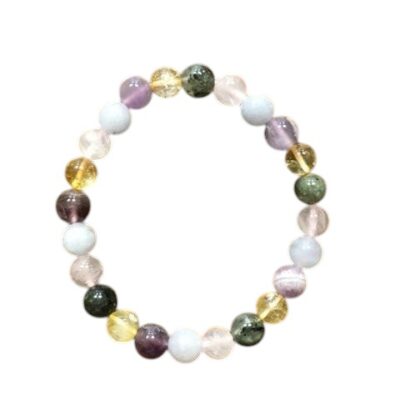 Náramek Ametyst, růženín, citrín