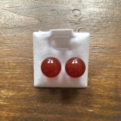 Náušnice Karneol, 8 mm