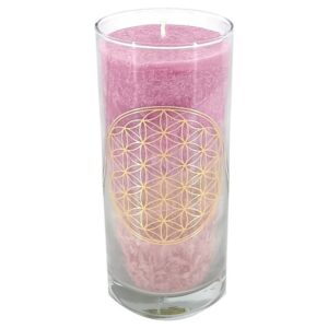 Svíce - Květ života, růžová