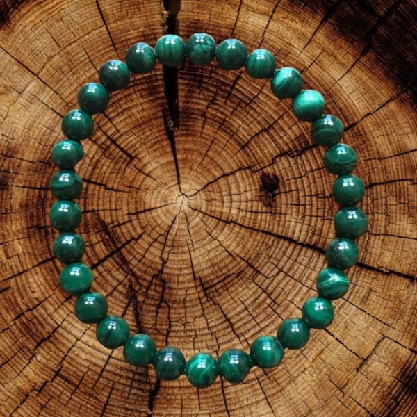 Náramek Malachit, 6 mm