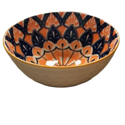Keramická miska – oranžovo-modrá mandala