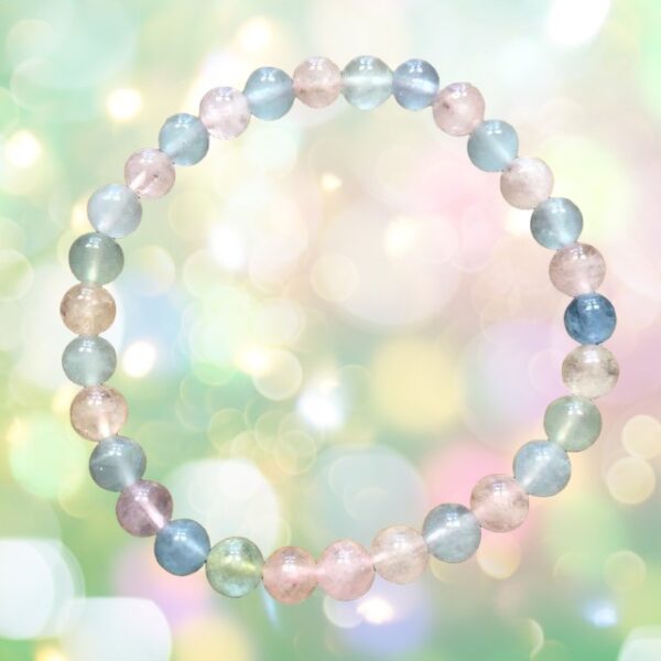 Náramek Morganit, 6 mm