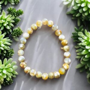 Náramek Achát ohnivý, 8 mm