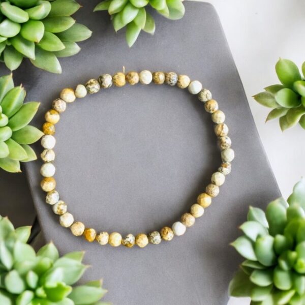 Náramek Jaspis obrázkový, 4 mm