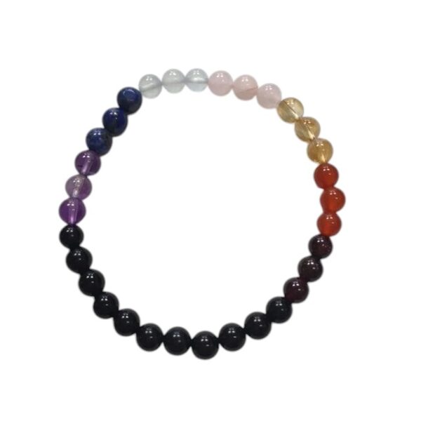 Čakrový náramek s onyxem, 6 mm