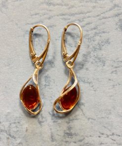 Náušnice Jantar Slza