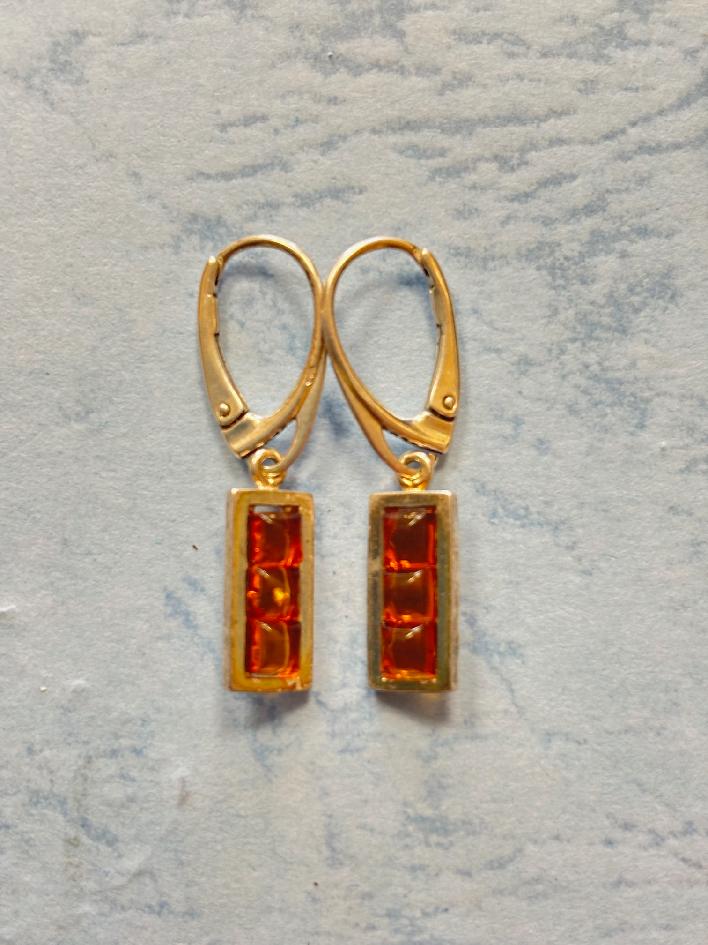 Náušnice Jantar hranaté