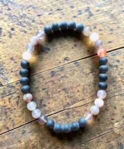 Náramek Onyx, achát Botswana,  6 mm