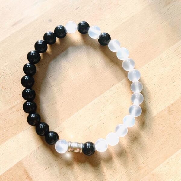 Náramek Onyx, achát bílý