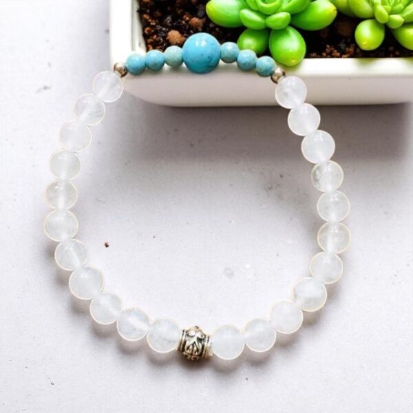 Náramek Křišťál, tyrkys