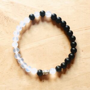 Náramek Onyx, achát bílý