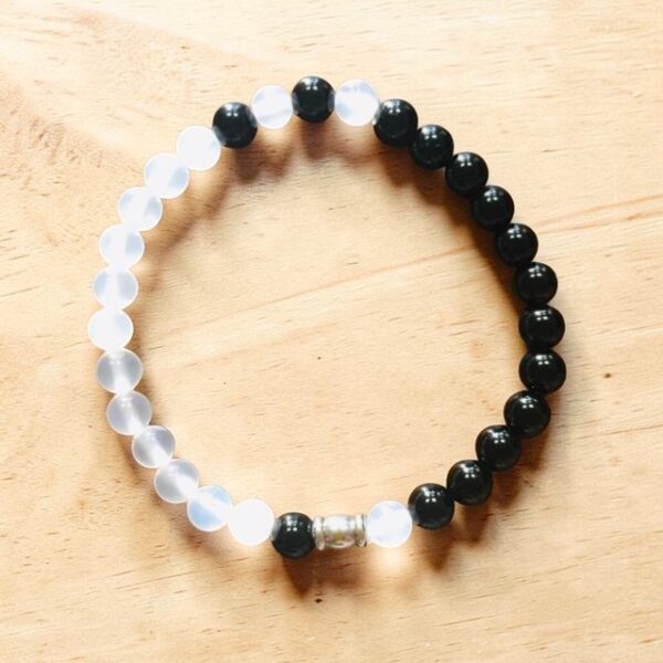 Náramek Onyx, achát bílý