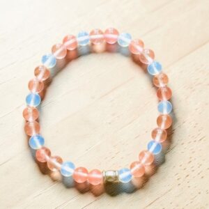 Náramek Třešňový křemen, opalit