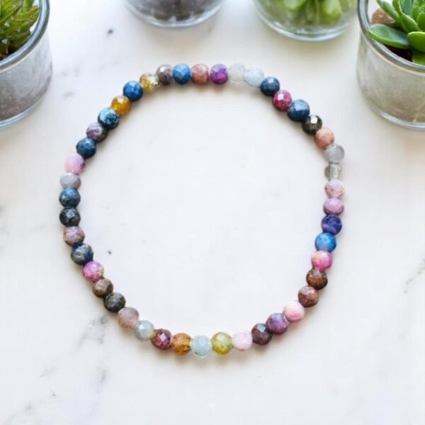 Náramek Rubín, safír 4 mm