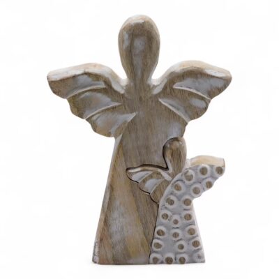 Dřevěný anděl, 15 cm 