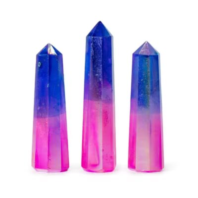 Obelisk Aurora křišťálový křemen 9 cm